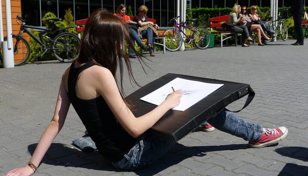 poland woman girl female drawing 85461