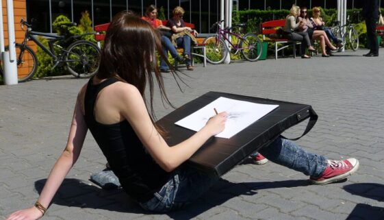 poland woman girl female drawing 85461