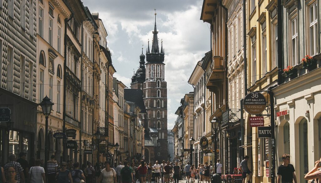 street tower krakow poland tourism 4472321